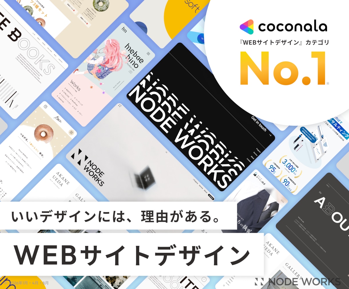 NODE WORKS「高品質なWEBサイトデザイン、プロが制作します」のサービス画像
